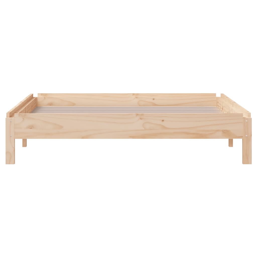 Stack Bed without Mattress 100x200 cm Solid Wood Pine
