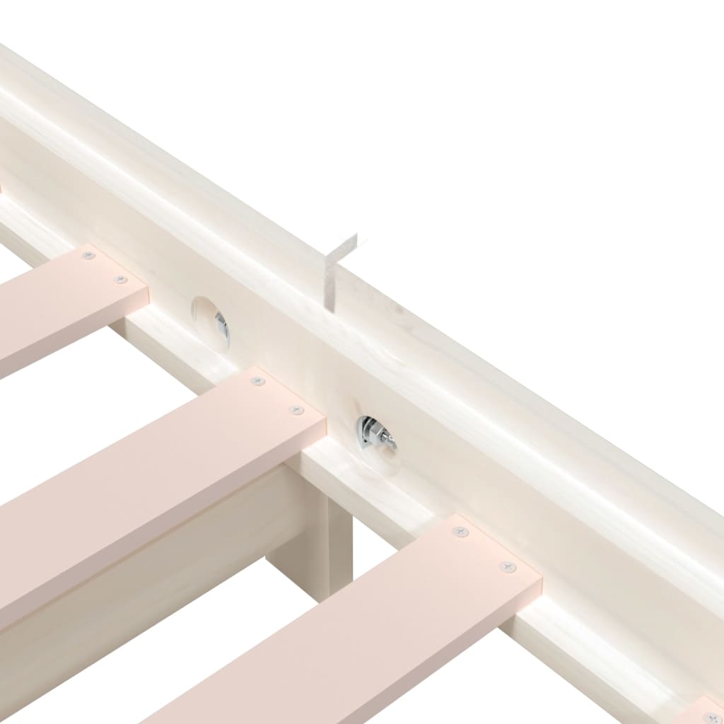 Stack Bed without Mattress White 90x190 cm Single Solid Wood Pine