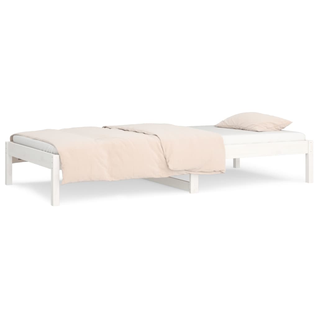 Day Bed without Mattress White 90x200 cm Solid Wood Pine