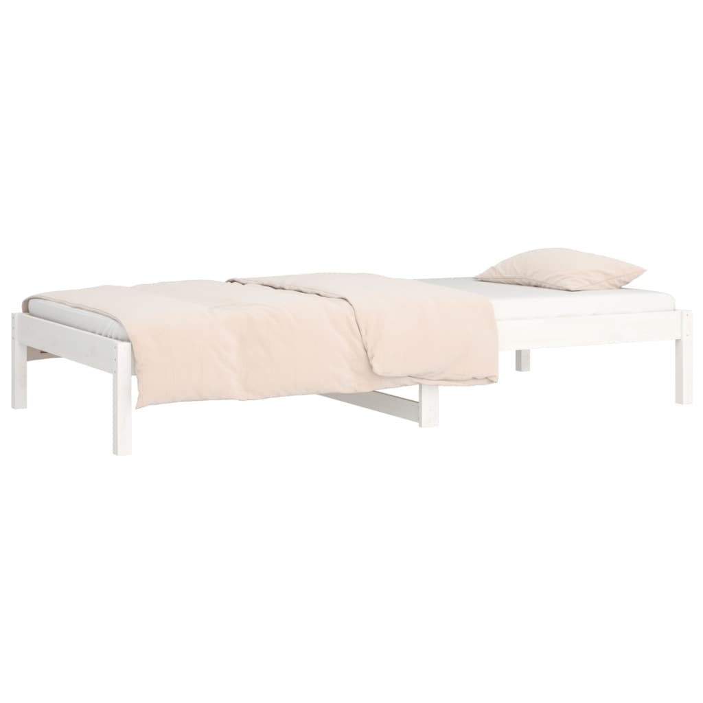 Day Bed without Mattress White 90x200 cm Solid Wood Pine