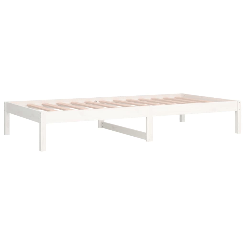 Day Bed without Mattress White 90x200 cm Solid Wood Pine