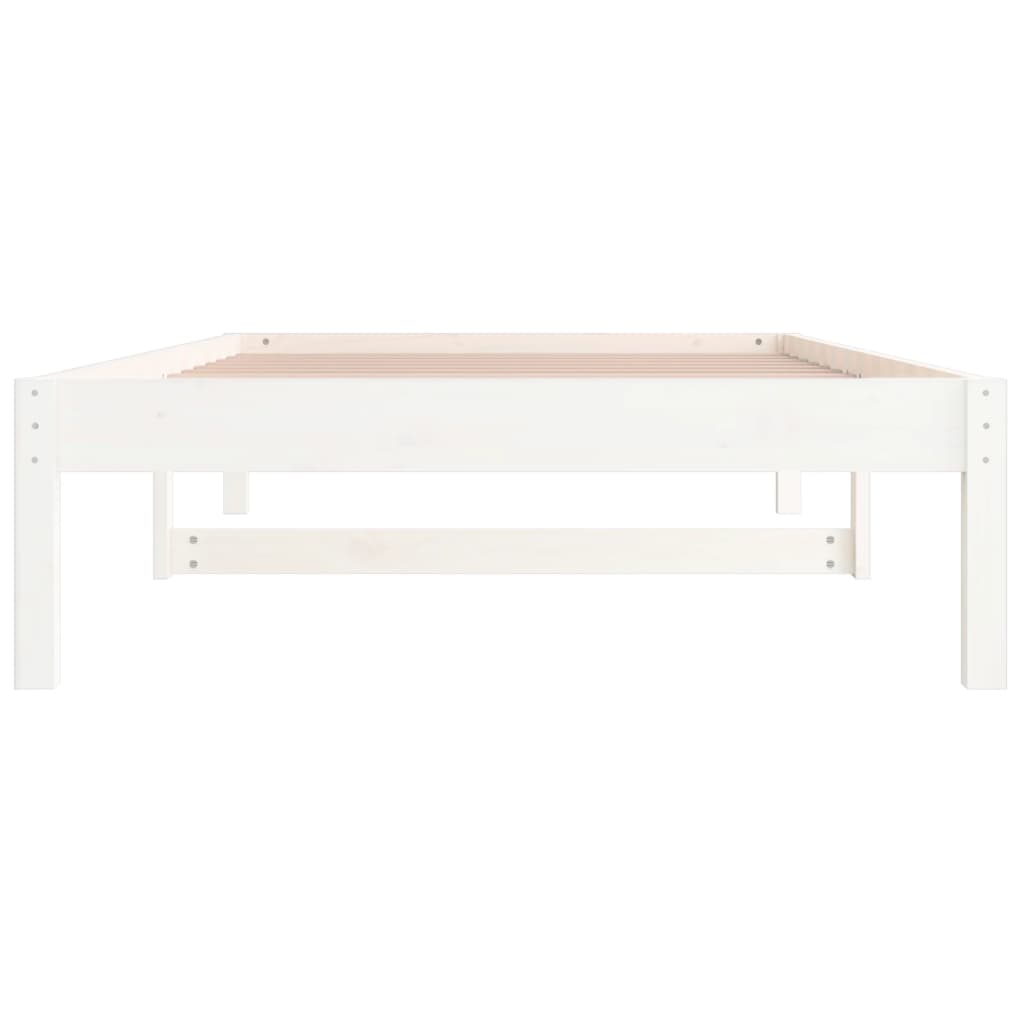 Day Bed without Mattress White 90x200 cm Solid Wood Pine