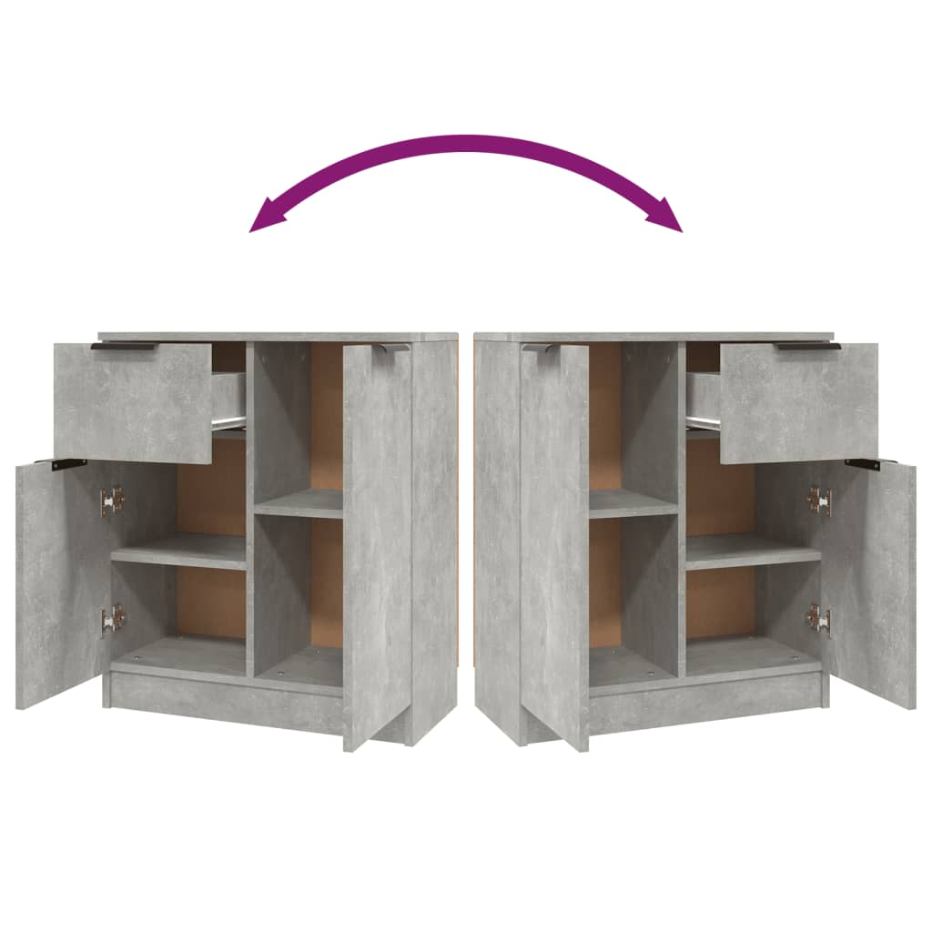 Sideboard Concrete Grey 60x30x70 cm Engineered Wood