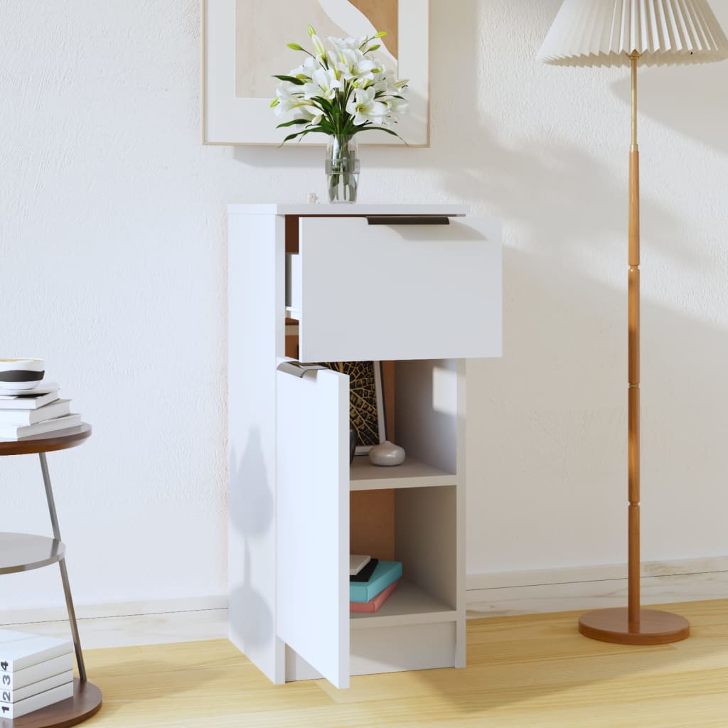 Sideboard White 30x30x70 cm Engineered Wood