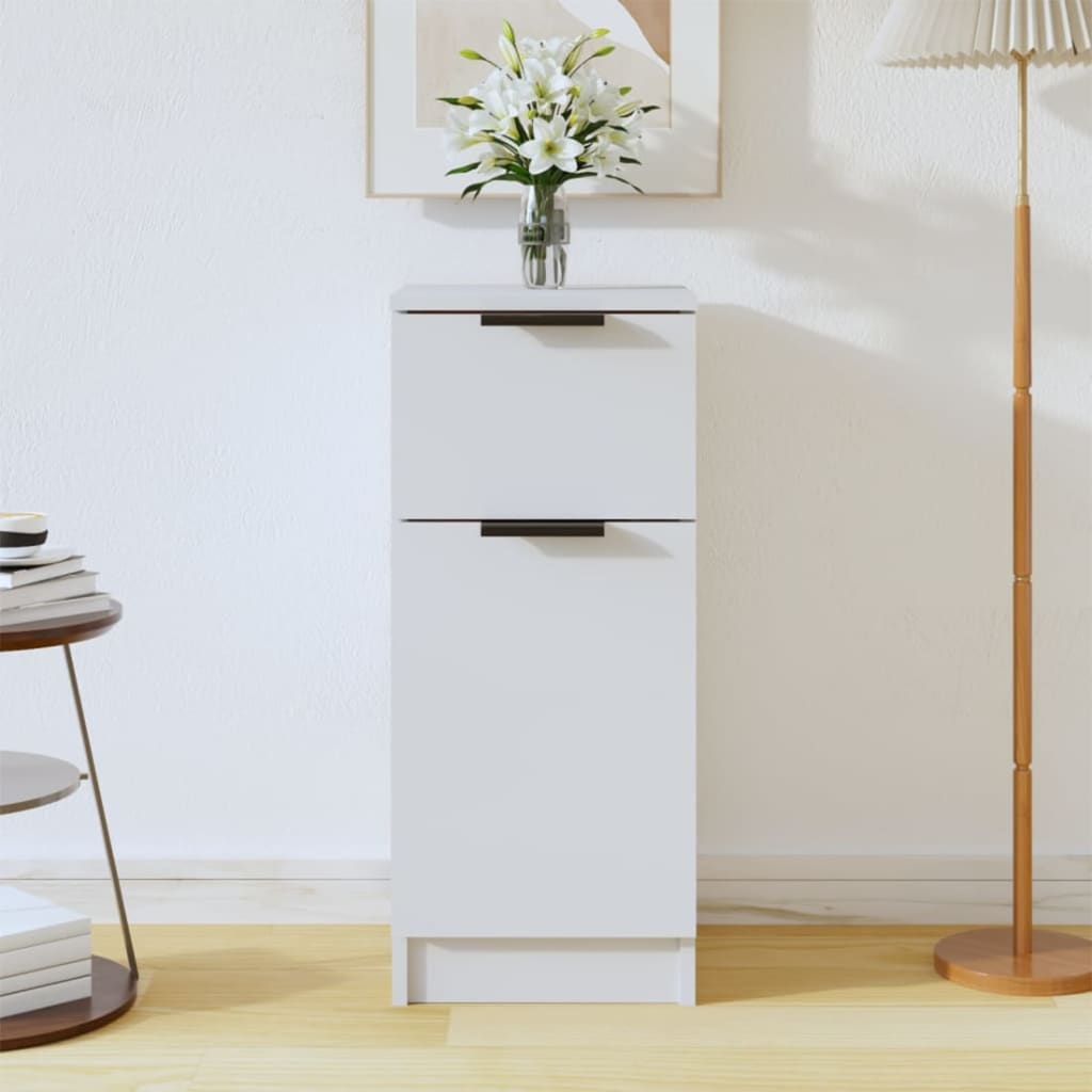 Sideboard White 30x30x70 cm Engineered Wood