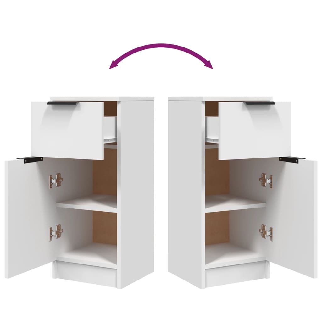 Sideboards 2 pcs White 30x30x70 cm Engineered Wood