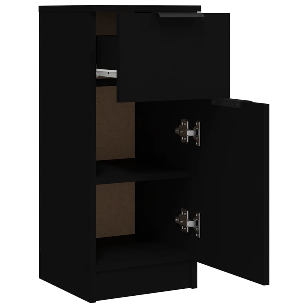 Sideboard Black 30x30x70 cm Engineered Wood