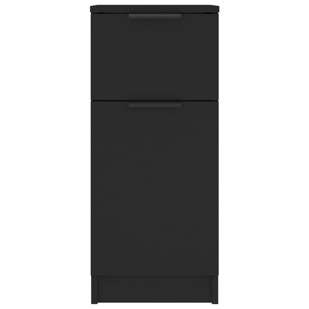 Sideboards 2 pcs Black 30x30x70 cm Engineered Wood