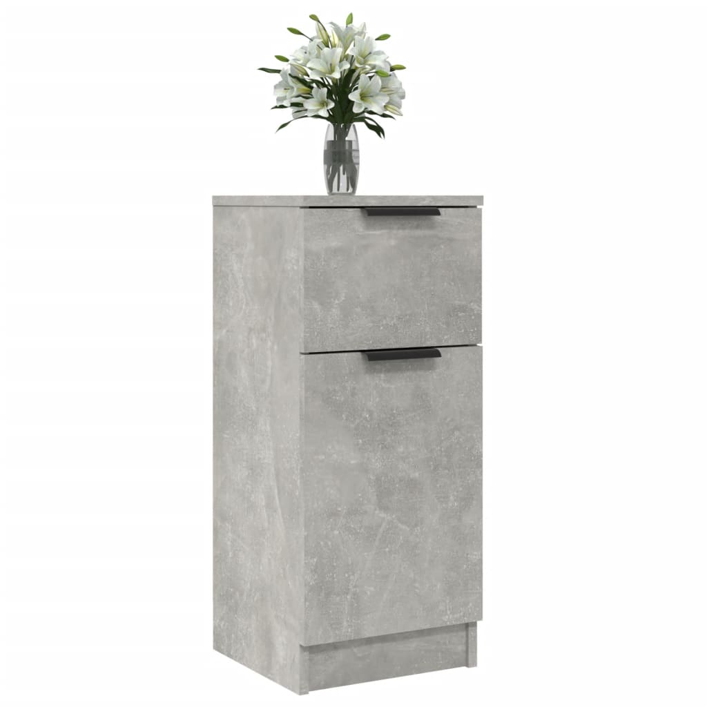 Sideboards 2 pcs Concrete Grey 30x30x70 cm Engineered Wood