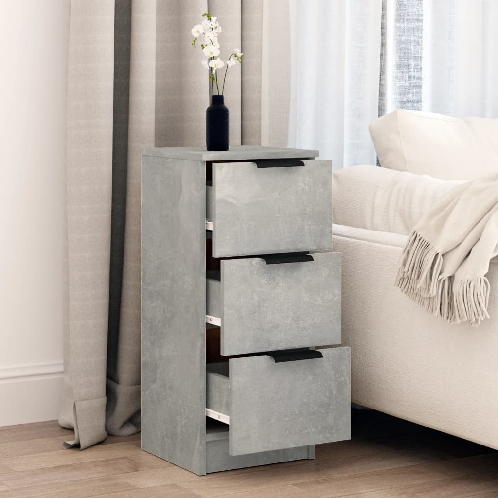 Sideboard Concrete Grey 30x30x70 cm Engineered Wood