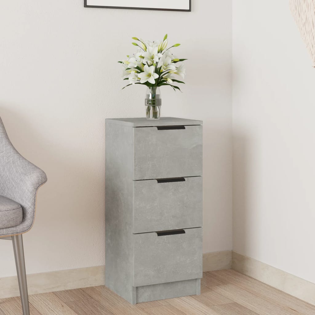 Sideboard Concrete Grey 30x30x70 cm Engineered Wood