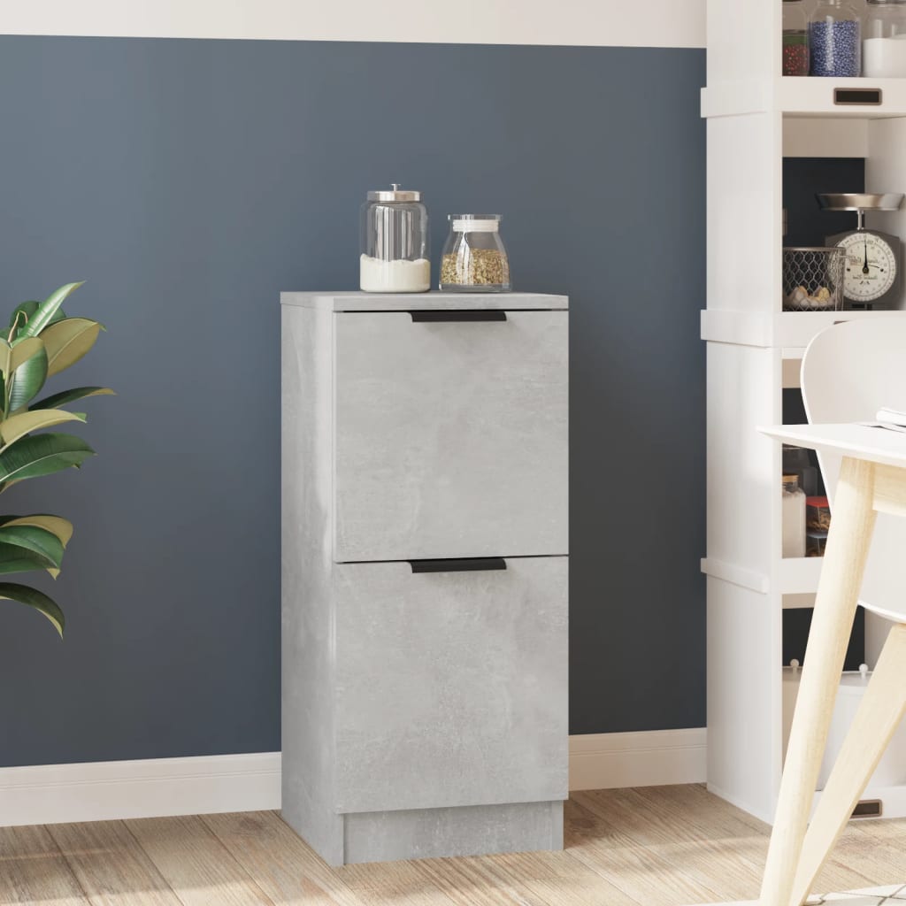 Sideboard Concrete Grey 30x30x70 cm Engineered Wood