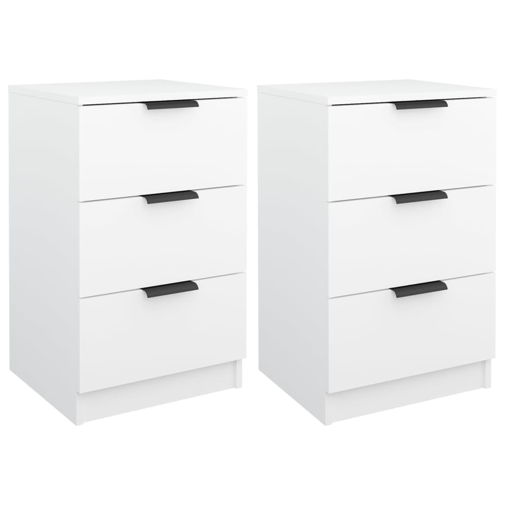 Bedside Cabinets 2 pcs White 40x36x65 cm