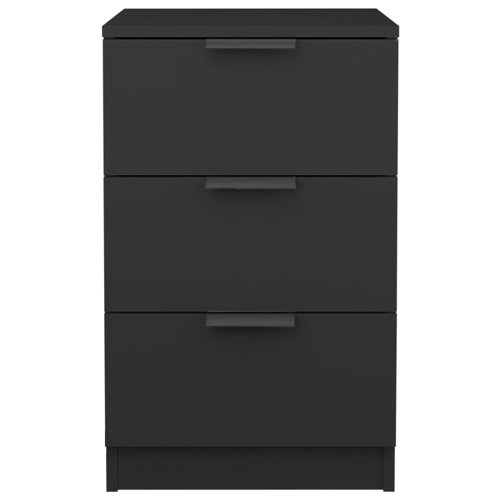 Bedside Cabinet Black 40x36x65 cm