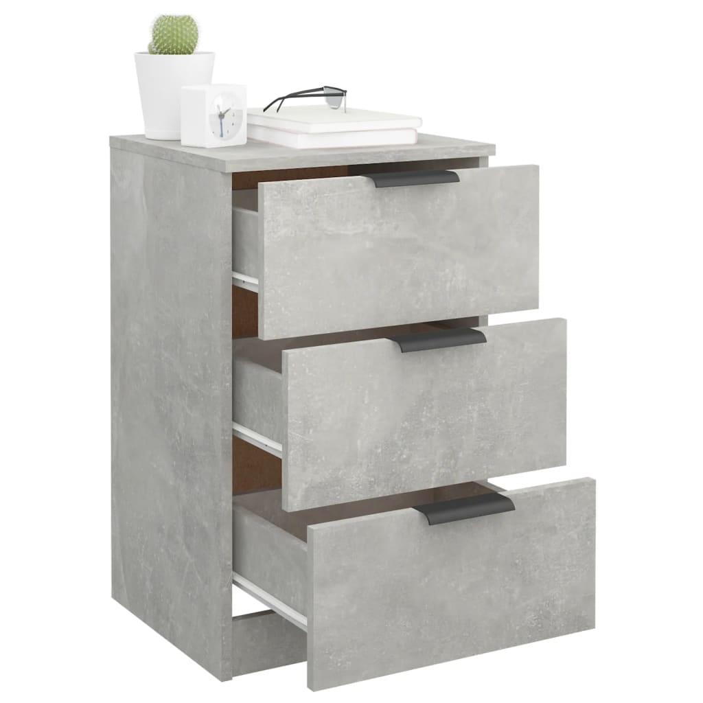 Bedside Cabinet Concrete Grey 40x36x65 cm