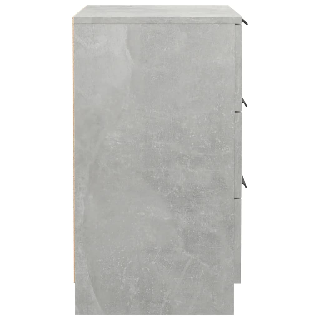 Bedside Cabinet Concrete Grey 40x36x65 cm