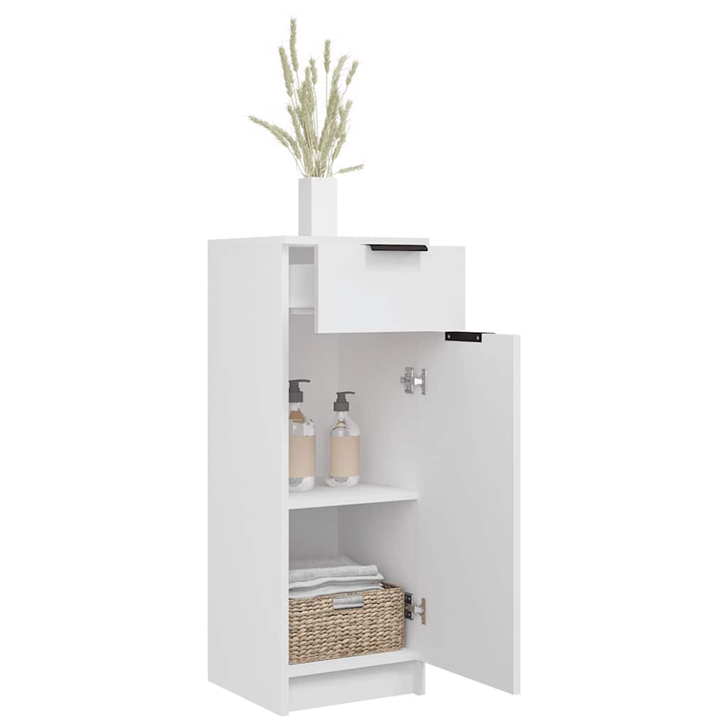 Bathroom Cabinet White 32x33.5x90 cm Engineered Wood