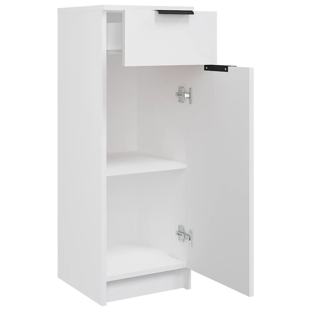 Bathroom Cabinet White 32x33.5x90 cm Engineered Wood