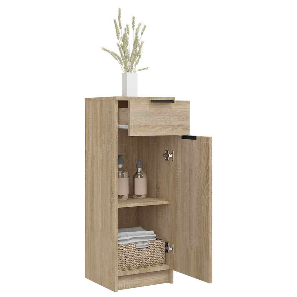 Bathroom Cabinet Sonoma Oak 32x33.5x90 cm Engineered Wood