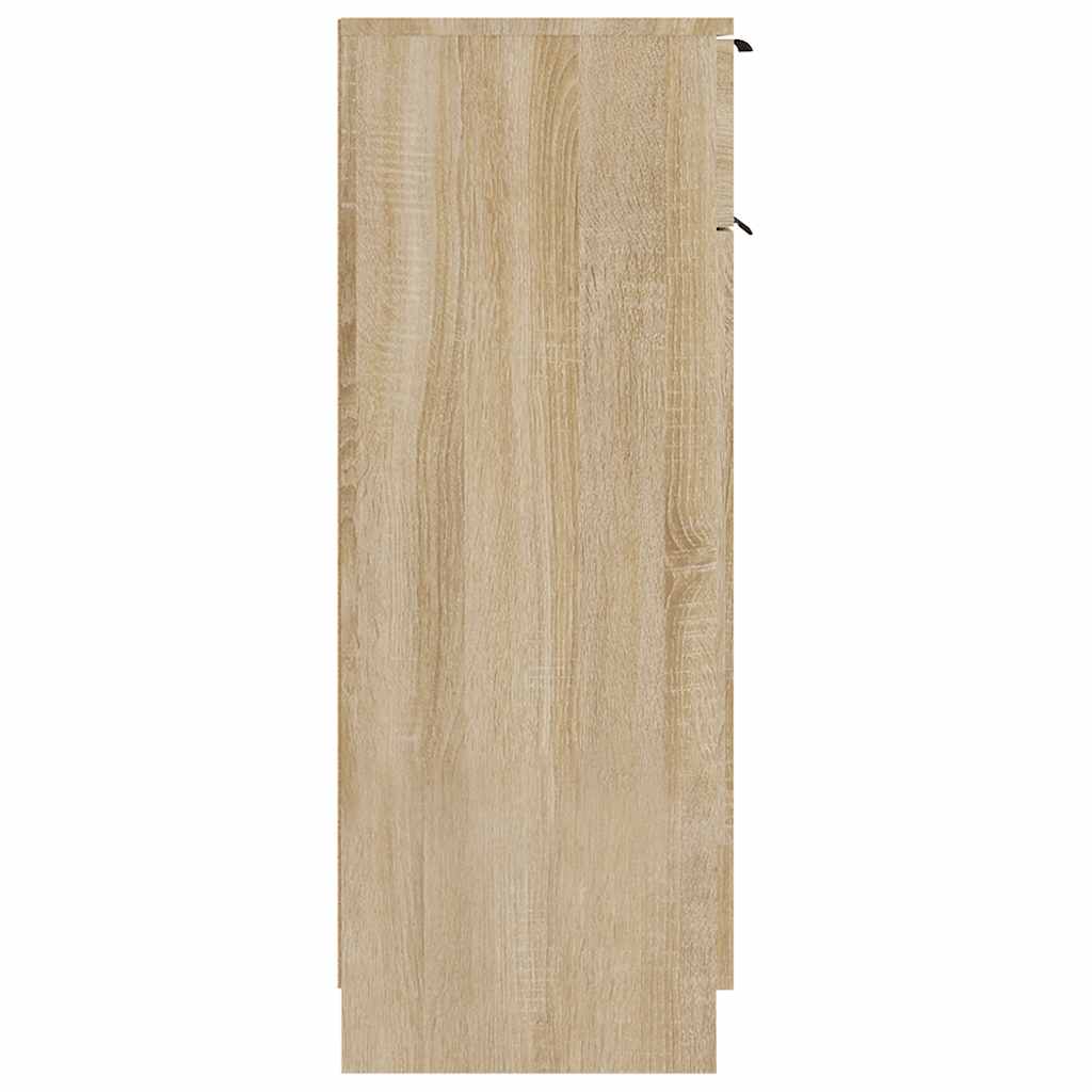 Bathroom Cabinet Sonoma Oak 32x33.5x90 cm Engineered Wood