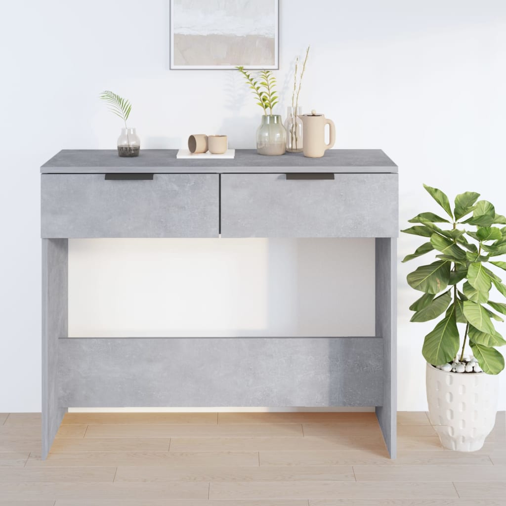 Console Table Concrete Grey 90x36x75 cm Engineered Wood