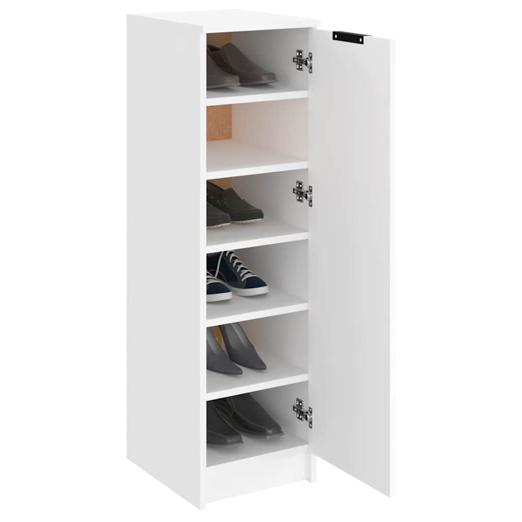 Shoe Cabinet White 30x35x100 cm Engineered Wood