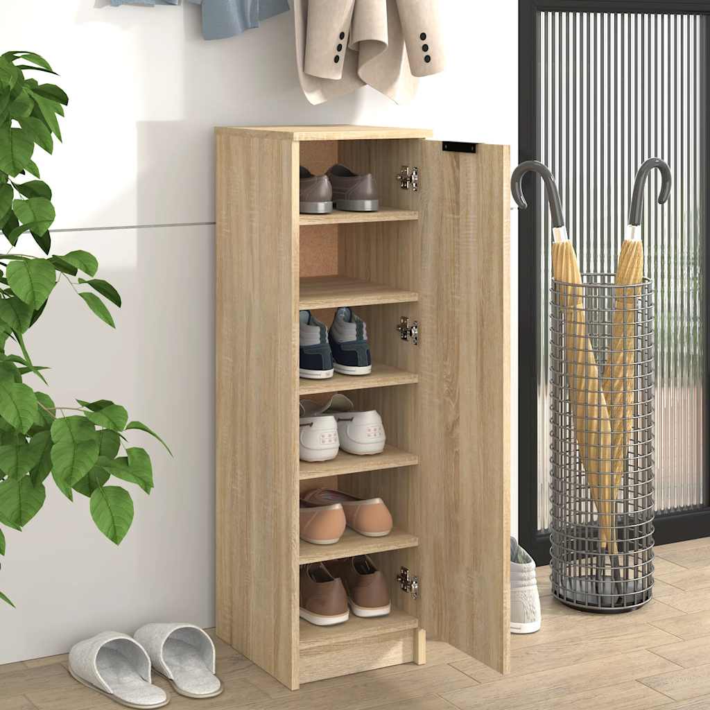 Shoe Cabinet Sonoma Oak 30x35x100 cm Engineered Wood
