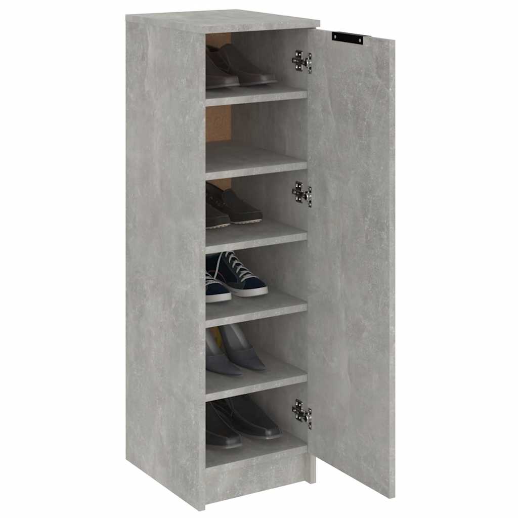 Shoe Cabinet Concrete Grey 30x35x100 cm Engineered Wood