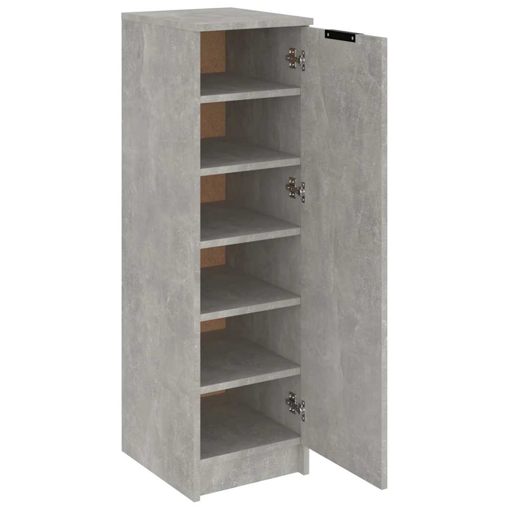 Shoe Cabinet Concrete Grey 30x35x100 cm Engineered Wood