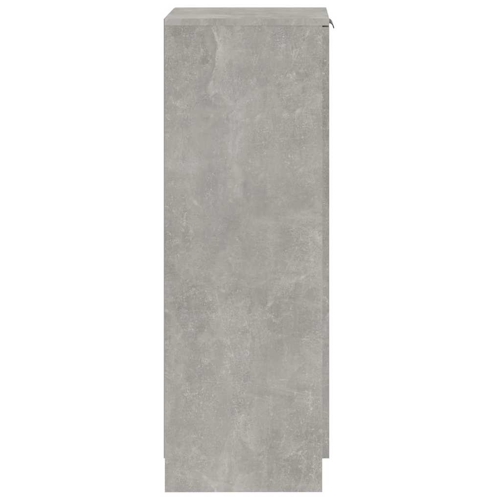 Shoe Cabinet Concrete Grey 30x35x100 cm Engineered Wood
