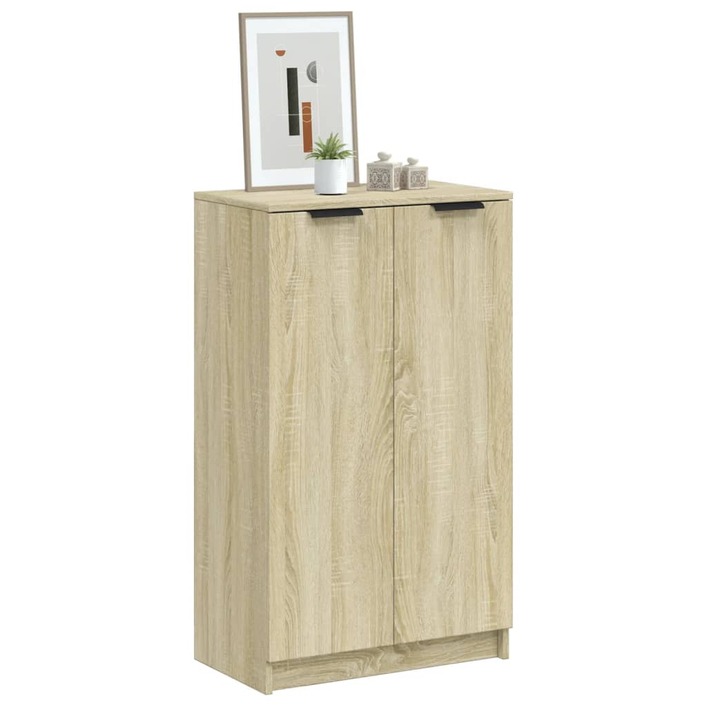 Shoe Cabinet Sonoma Oak 59x35x100.5 cm Engineered Wood