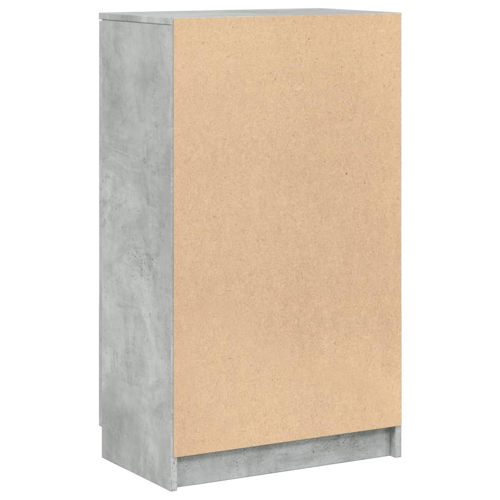 Shoe Cabinet Concrete Grey 59x35x100.5 cm Engineered Wood