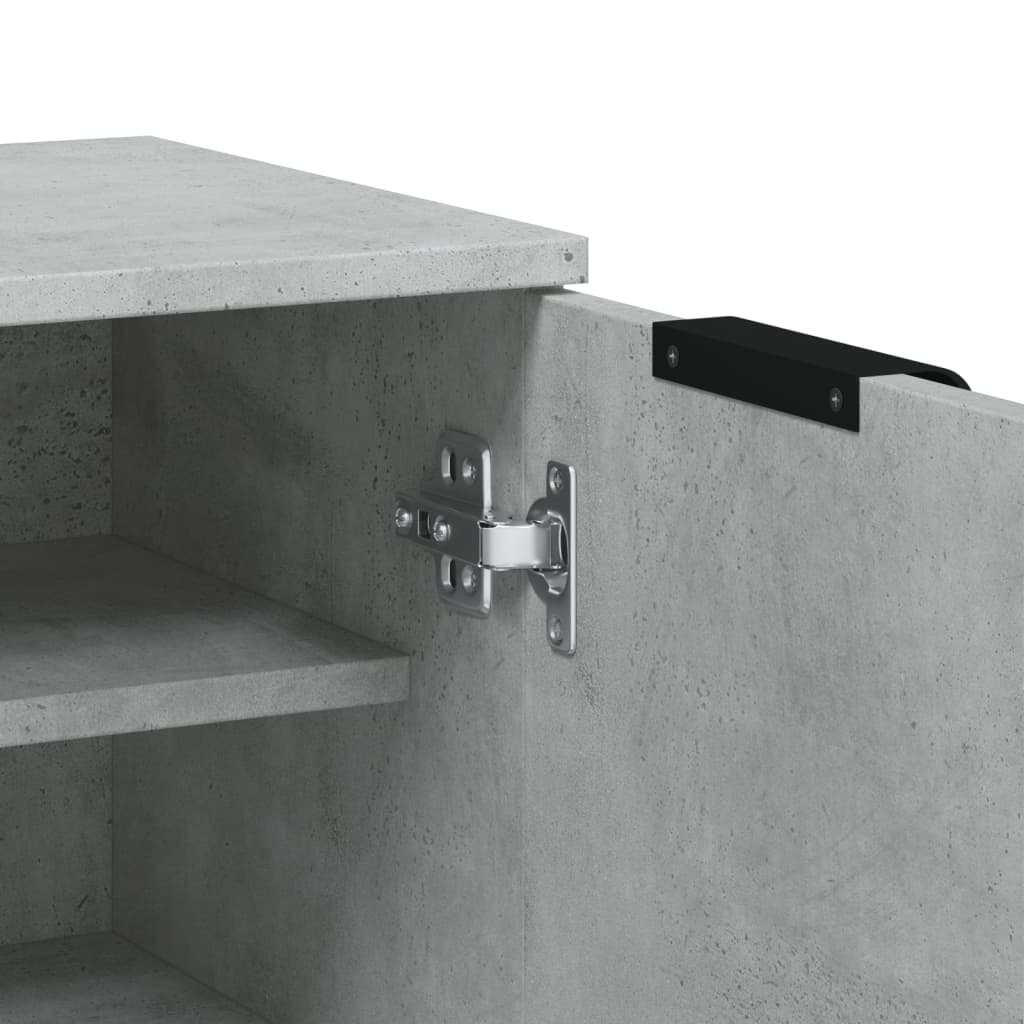 Shoe Cabinet Concrete Grey 59x35x100.5 cm Engineered Wood