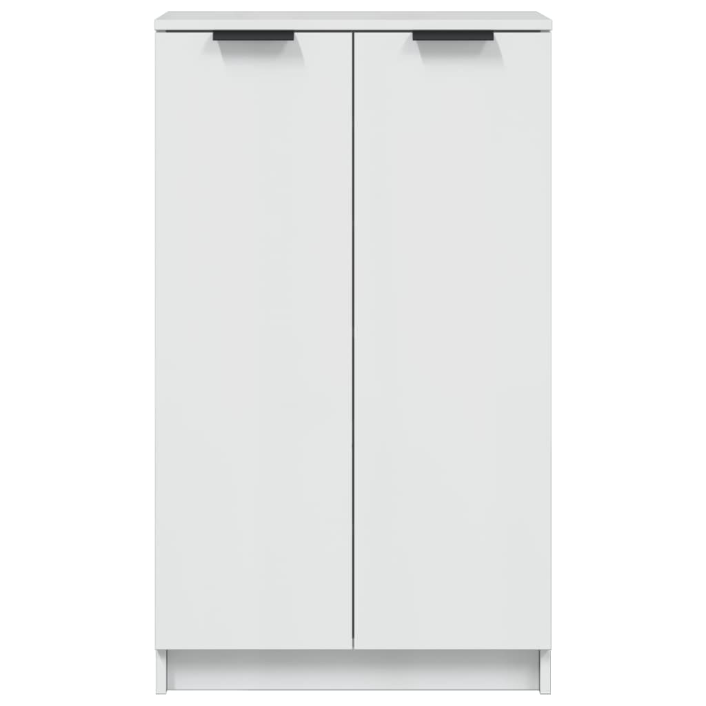 Shoe Cabinet High Gloss White 59x35x100.5 cm Engineered Wood