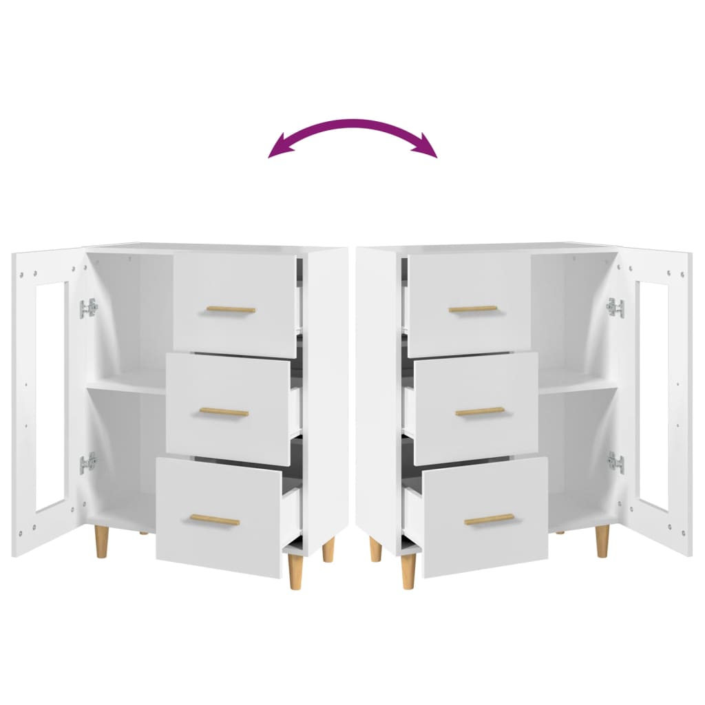 Sideboard White 69,5x34x90 cm Engineered Wood