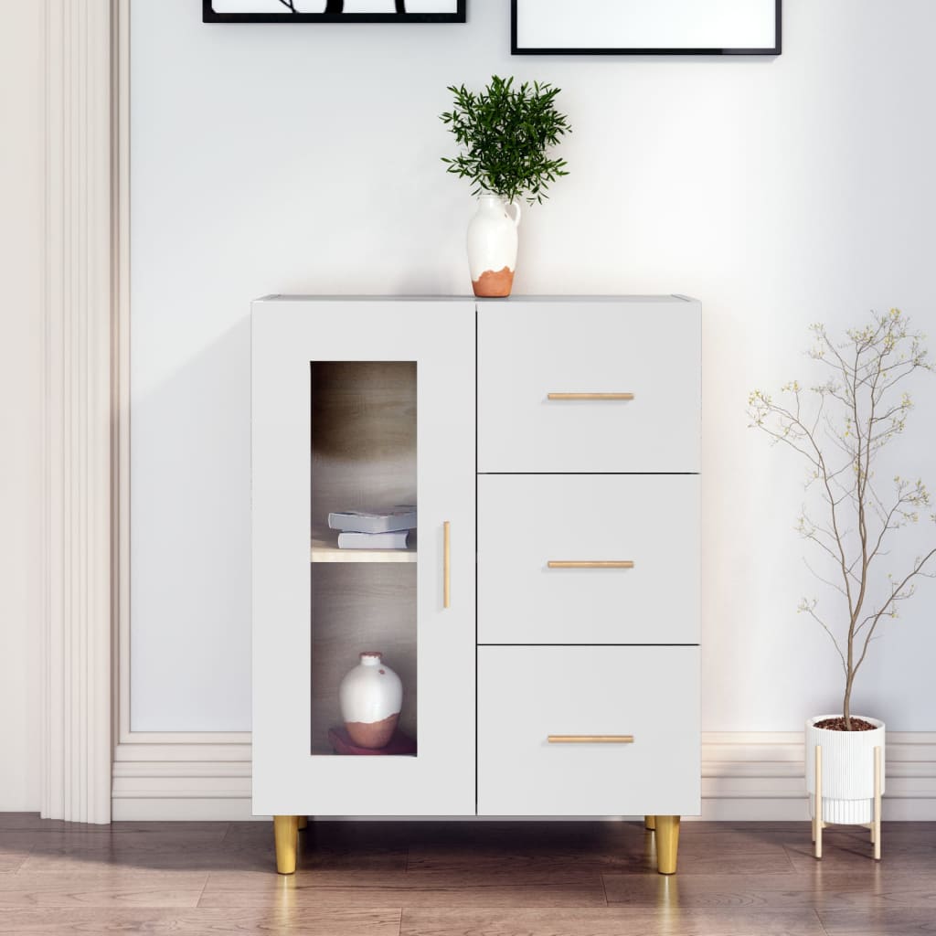 Sideboard White 69,5x34x90 cm Engineered Wood