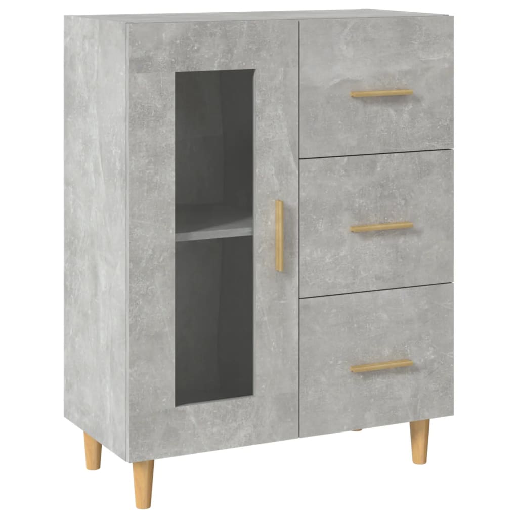 Sideboard Concrete Grey 69,5x34x90 cm Engineered Wood