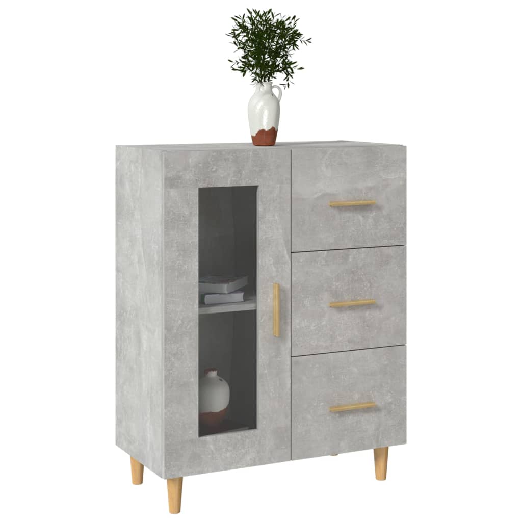 Sideboard Concrete Grey 69,5x34x90 cm Engineered Wood