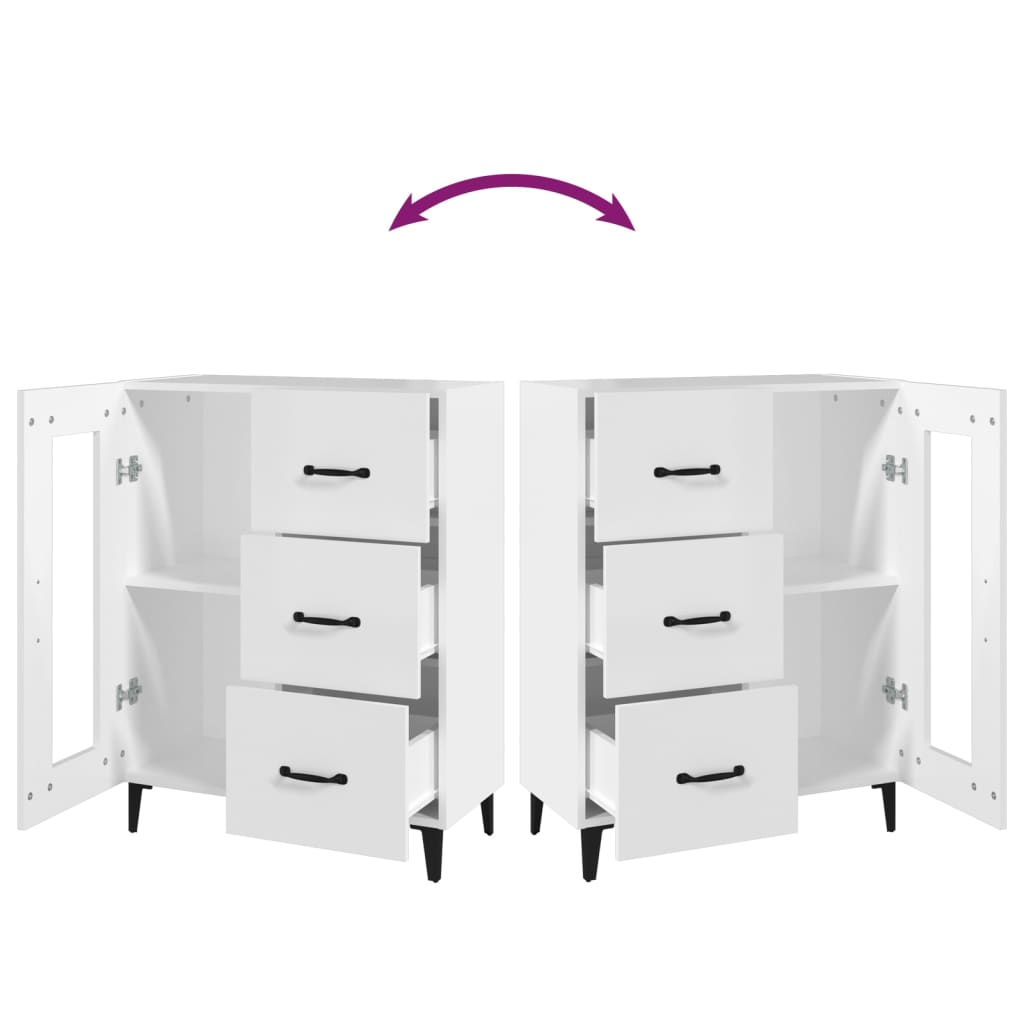 Sideboard White 69.5x34x90 cm Engineered Wood