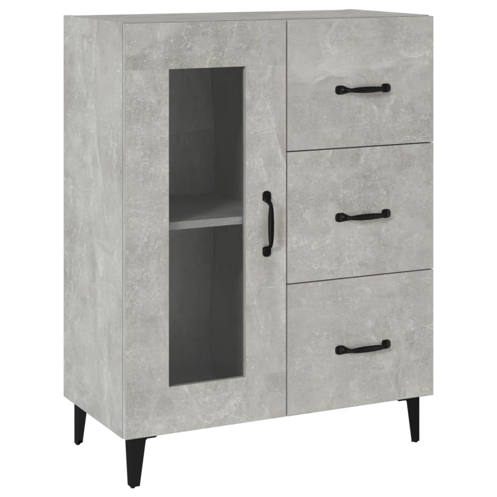 Sideboard Concrete Grey 69.5x34x90 cm Engineered Wood