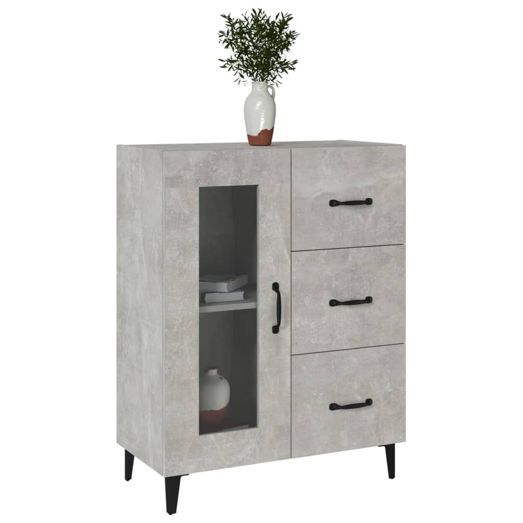 Sideboard Concrete Grey 69.5x34x90 cm Engineered Wood