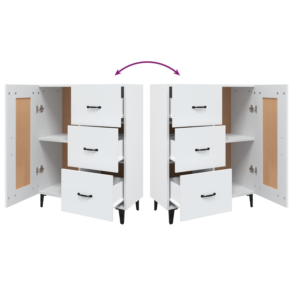 Sideboard White 69.5x34x90 cm Engineered Wood