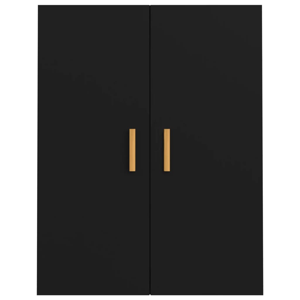 Hanging Wall Cabinet Black 69.5x34x90 cm