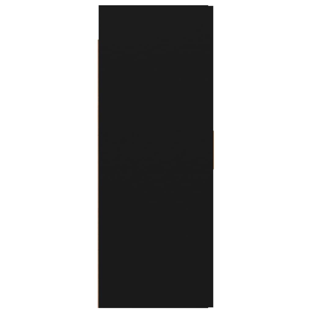 Hanging Wall Cabinet Black 69.5x34x90 cm