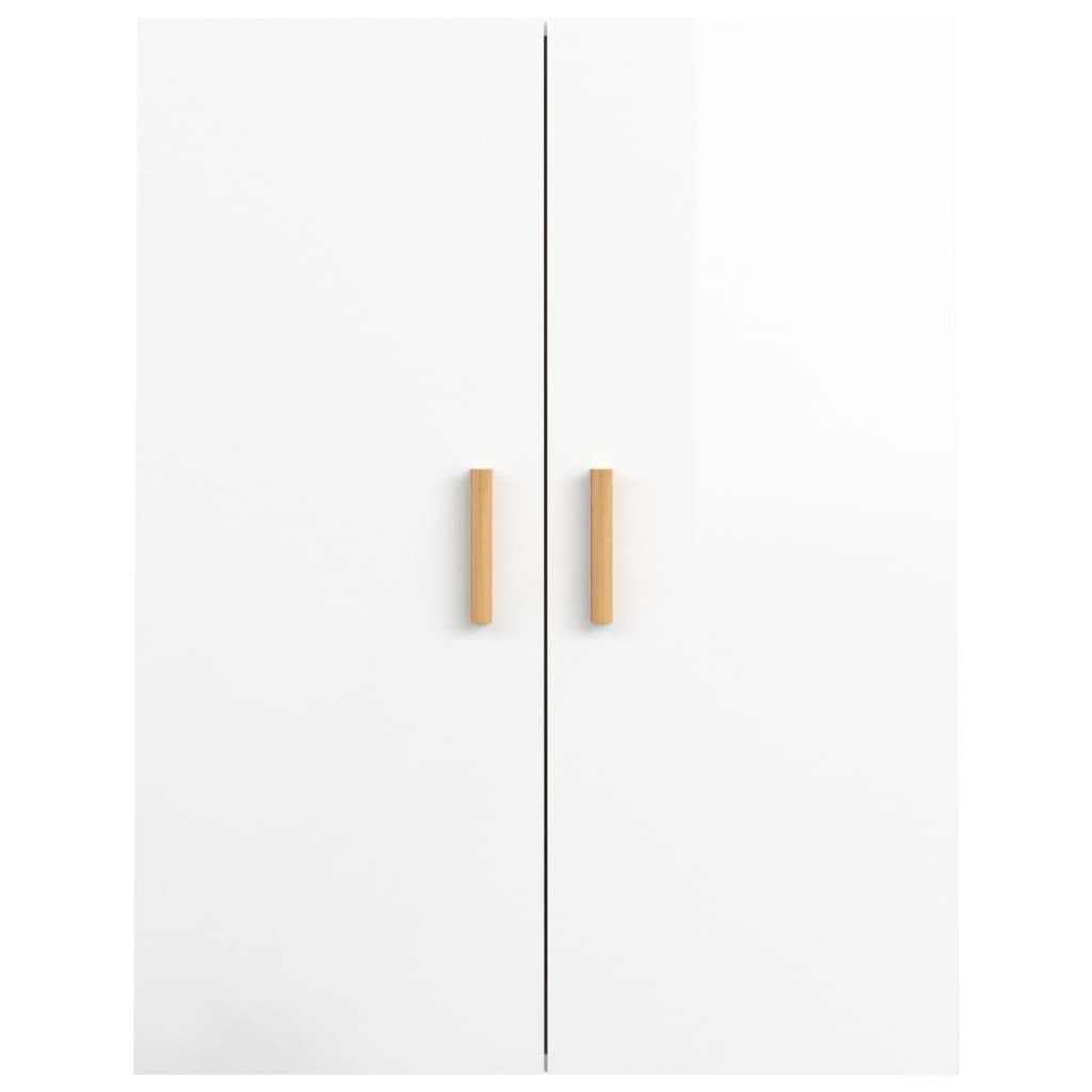 Hanging Wall Cabinet High Gloss White 69.5x34x90 cm