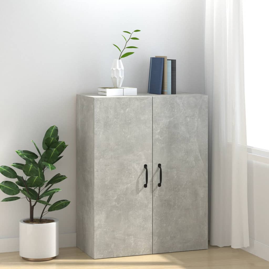 Hanging Cabinet Concrete Grey 69,5x34x90 cm Engineered Wood