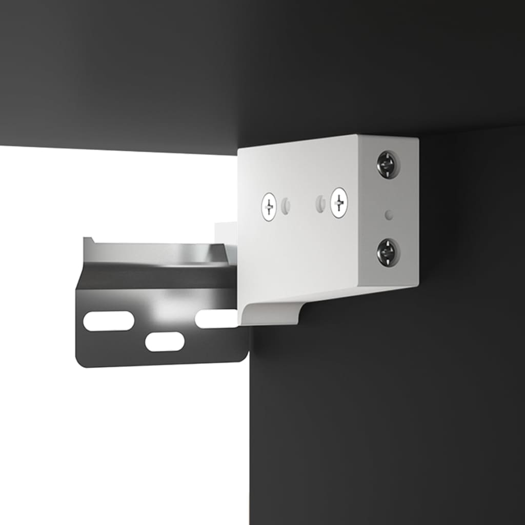 Hanging Wall Cabinet Black 69.5x34x90 cm