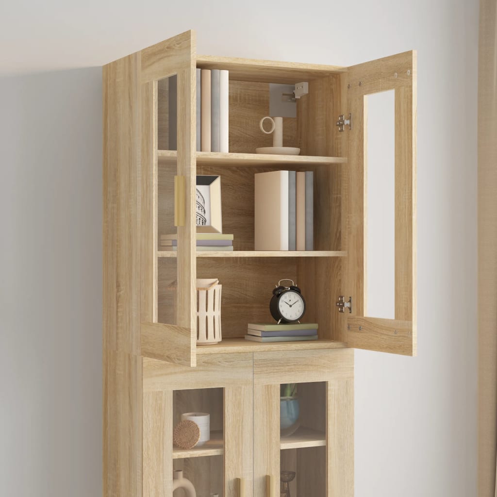 Hanging Wall Cabinet Sonoma Oak 69.5x34x90 cm