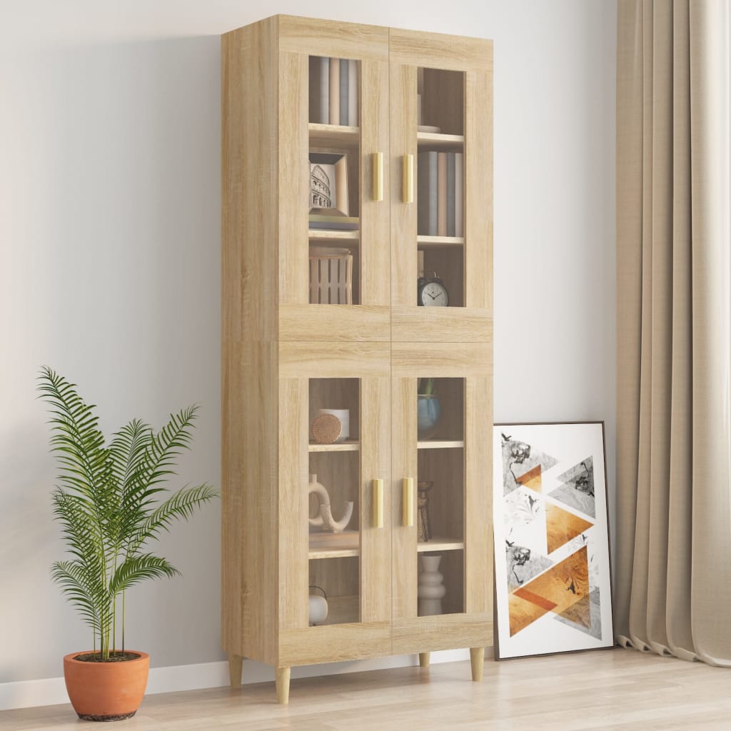 Hanging Wall Cabinet Sonoma Oak 69.5x34x90 cm