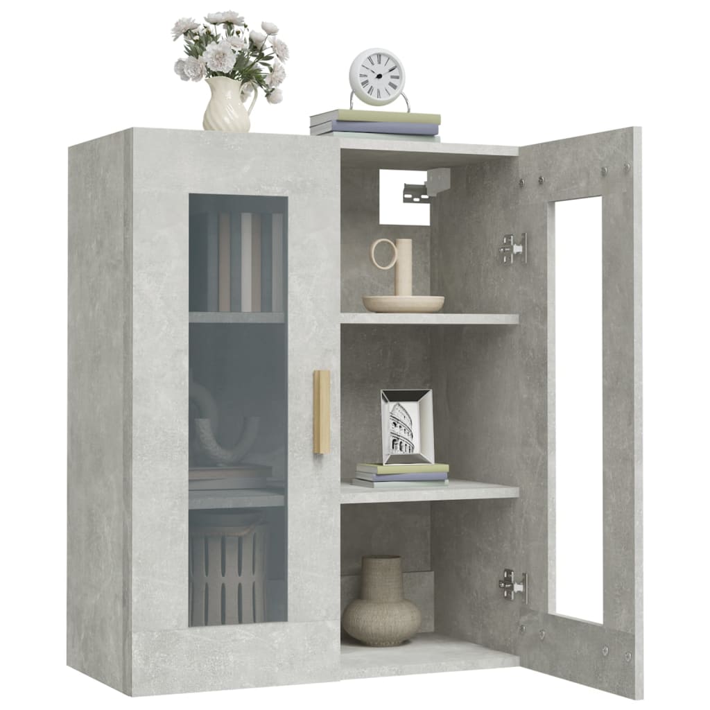 Hanging Wall Cabinet Concrete Grey 69.5x34x90 cm